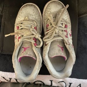 13c gray and pink Jordan’s